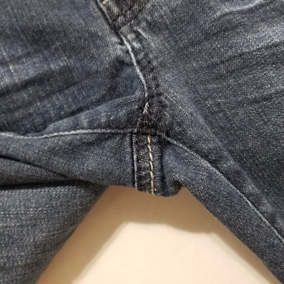 Mossimo jeans 3 Skinny denim whiskered 2010 stretch low rise waist - Picture 8 of 16